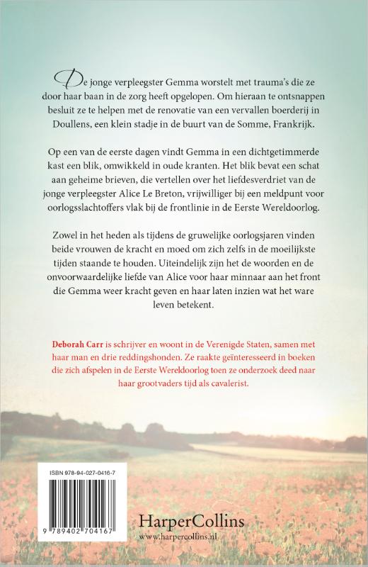 Een veld vol klaprozen achterkant