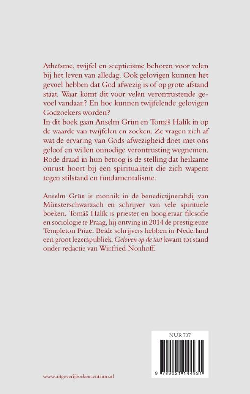 Geloven op de tast achterkant