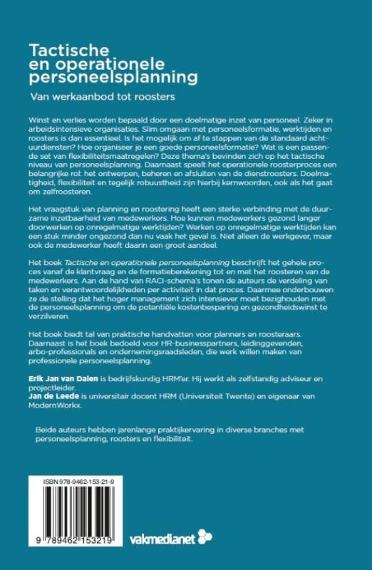 Tactische en operationele personeelsplanning achterkant