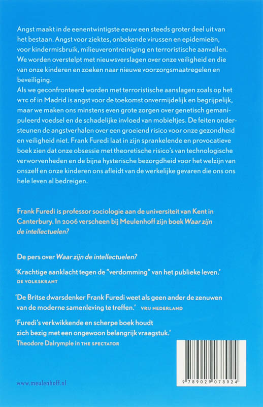 Cultuur Van Angst achterkant