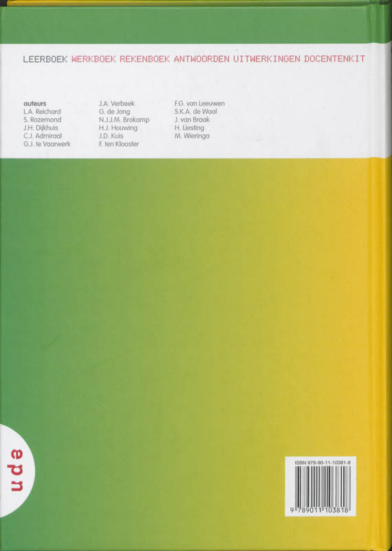 Getal en Ruimte / 2 Vmbo-BK achterkant