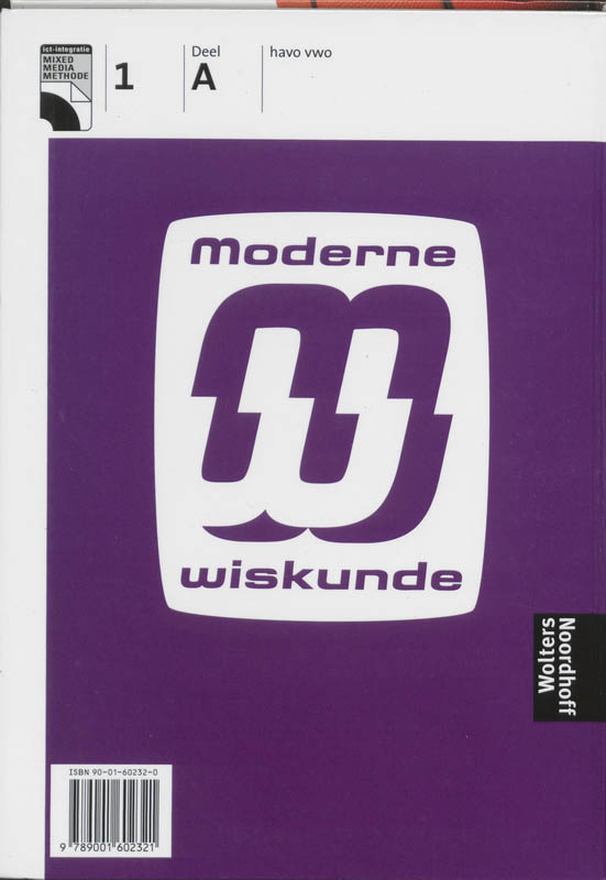 Moderne wiskunde / 1a Havo vwo achterkant