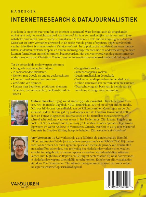 Handboek Internetresearch & datajournalistiek achterkant