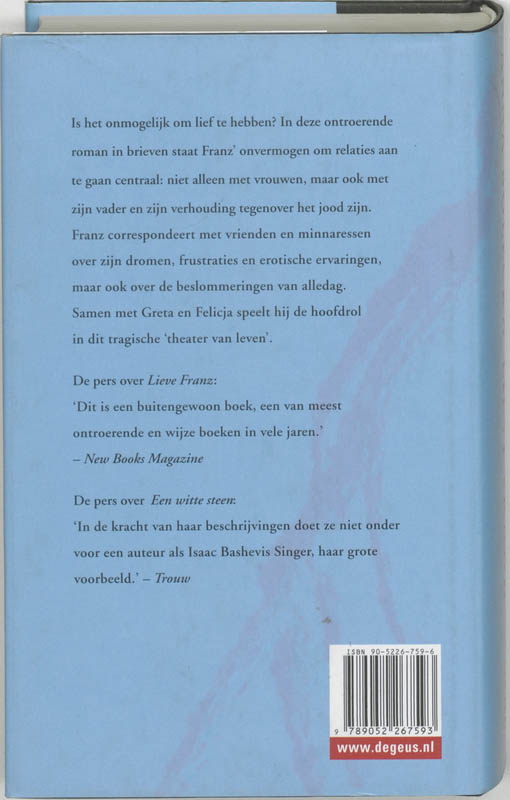 Mijn Lieve Franz achterkant