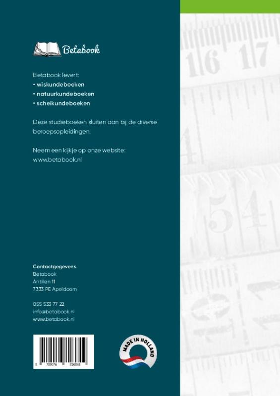 Wiskunde C1 Wiskunde voor het MAO achterkant