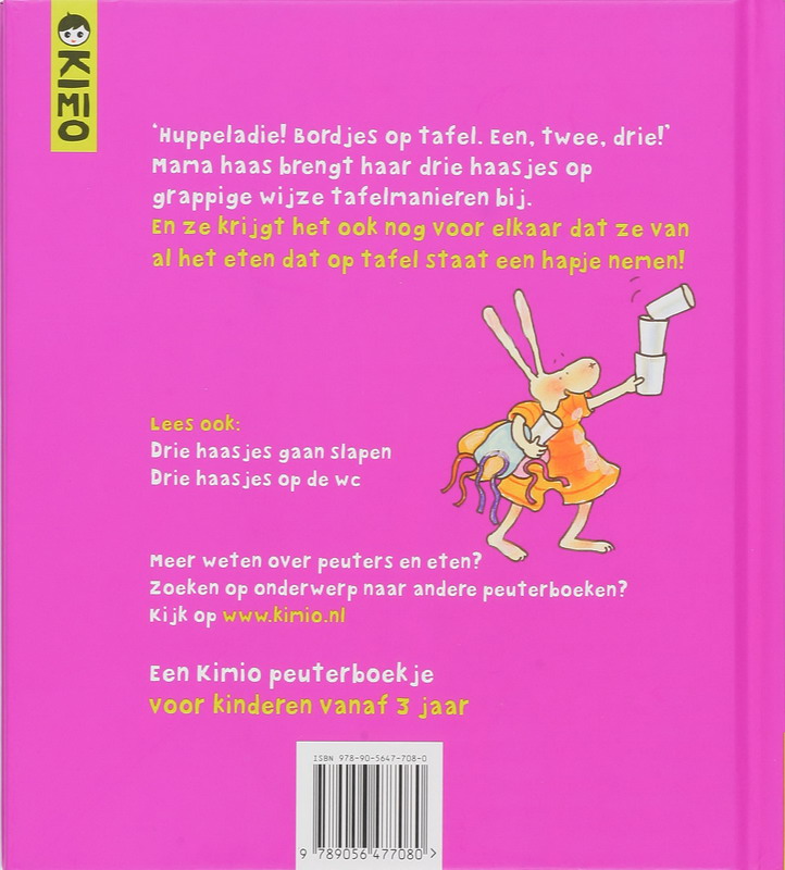 Drie Haasjes Gaan Eten achterkant