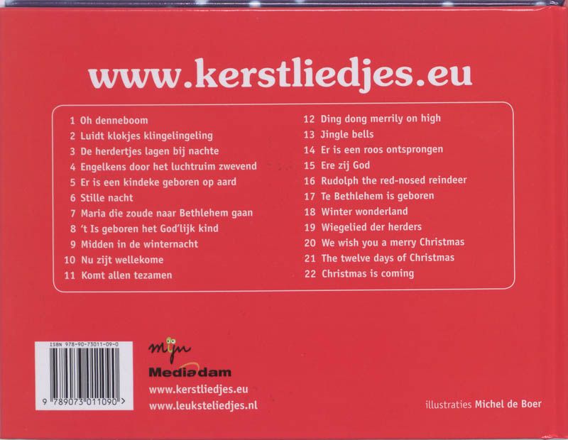 Kerstliedjes achterkant