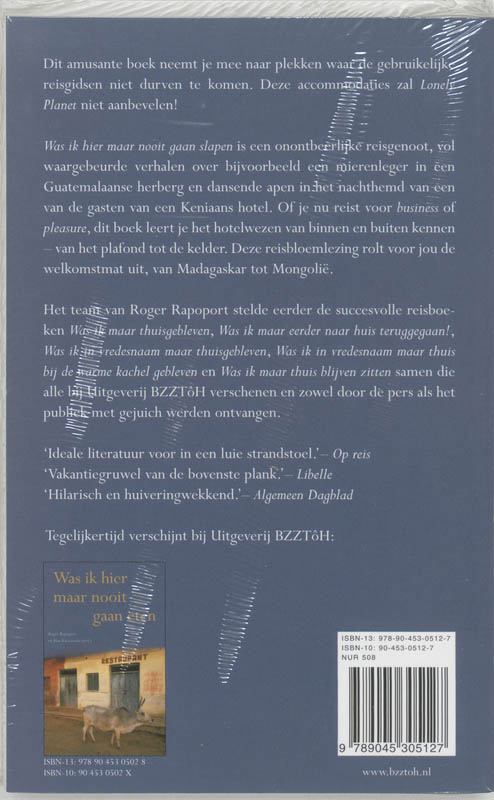 Was Ik Maar Nooit Gaan Slapen achterkant