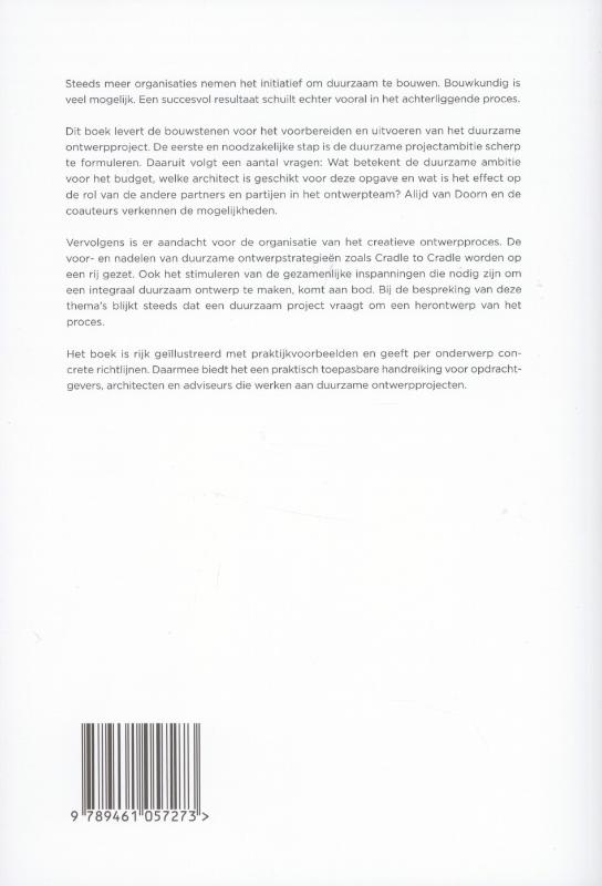 Het duurzame ontwerp project achterkant