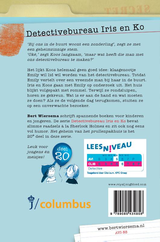 Detectivebureau Iris en Ko 20 -   Het geheim van het prullenpakhuis achterkant