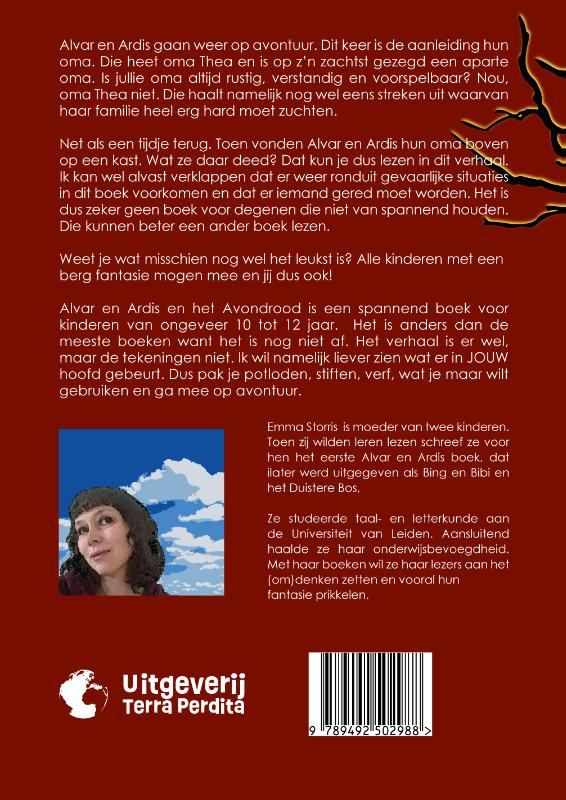 Alvar en Ardis en het avondrood / De avonturen van Alvar en Ardis / 2 achterkant