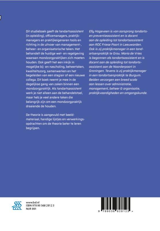 Basiswerk AG  -   Management, beheer en organisatie voor tandartsassistenten achterkant