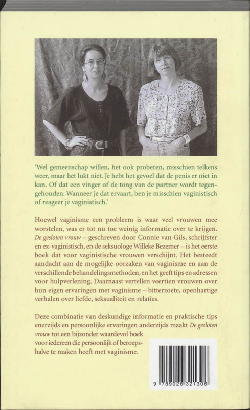 De gesloten vrouw achterkant