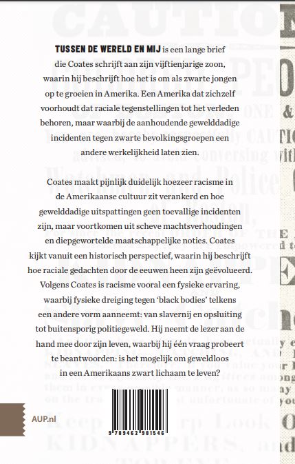 Tussen de wereld en mij achterkant