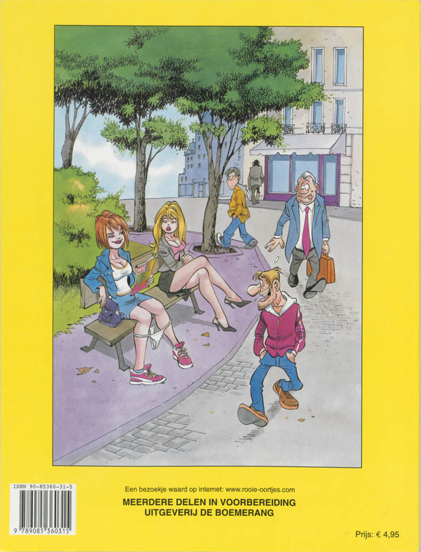 Rooie oortjes cartoonalbum 36 achterkant