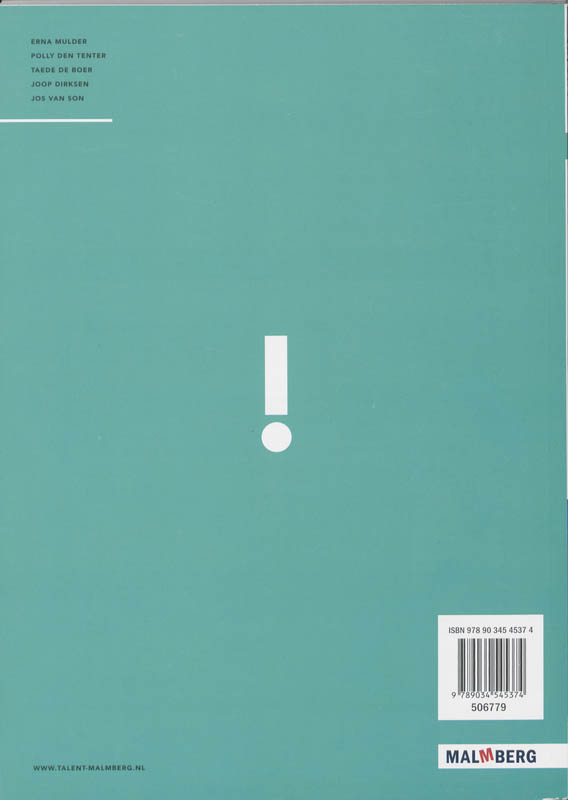 Talent 2 havo/vwo antwoordenboek achterkant