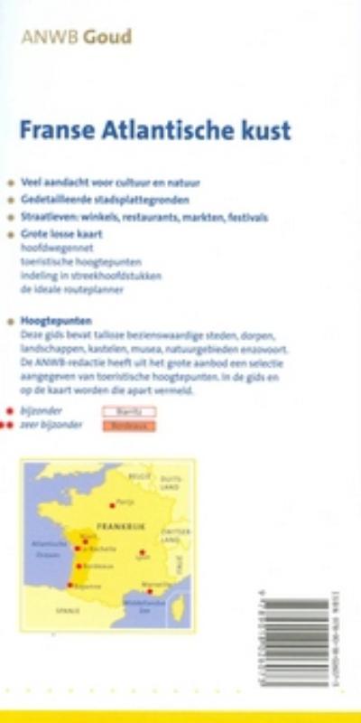 Franse Atlantische Kust / ANWB goud achterkant