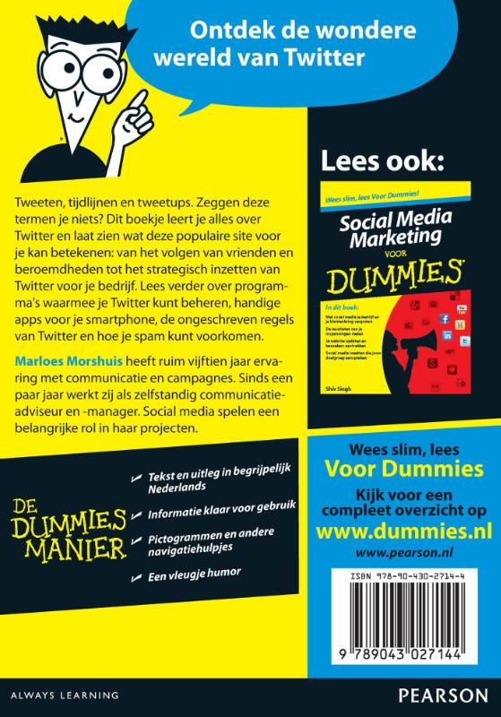 De kleine Twitter voor Dummies / Voor Dummies achterkant