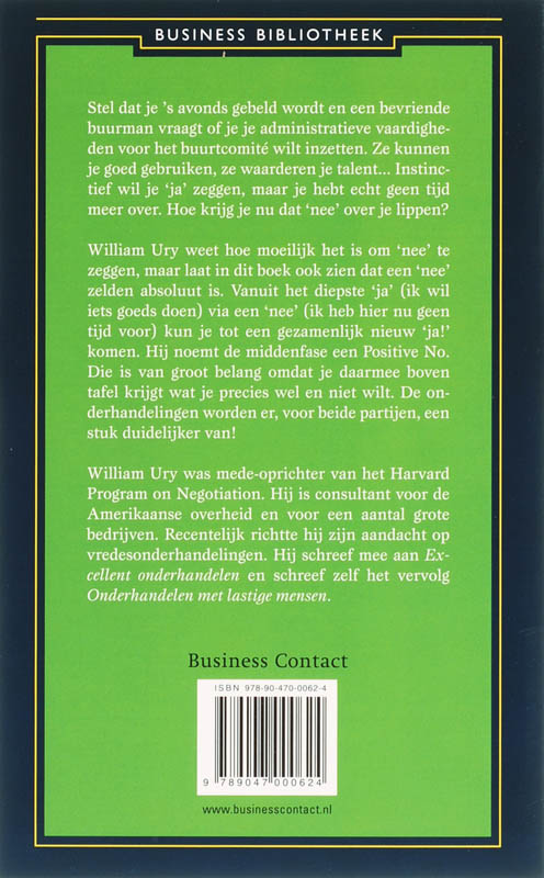 De kracht van Nee! achterkant