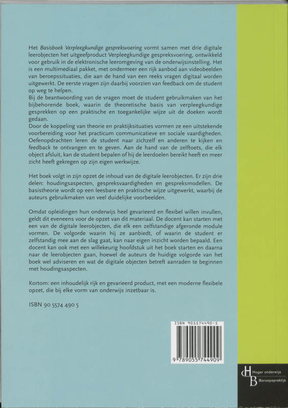 Basisboek Verpleegkundige Gespreksvoering / 1 achterkant