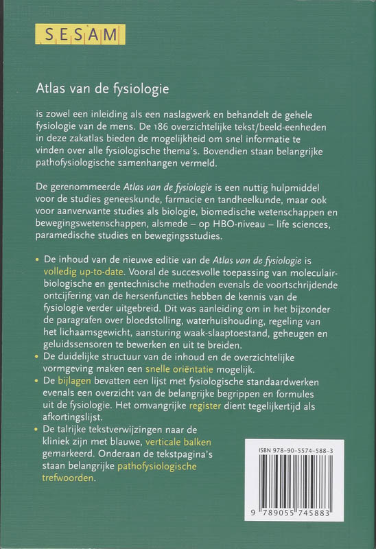 Sesam Atlas van de fysiologie achterkant