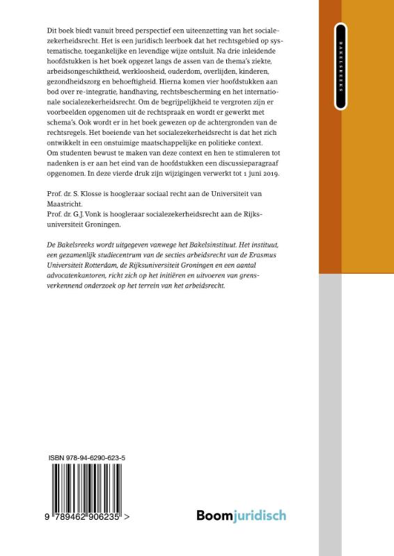 Hoofdzaken socialezekerheidsrecht / Bakelsinstituut achterkant