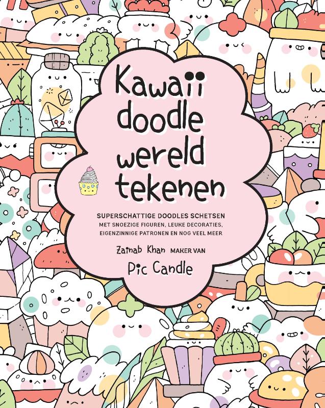 Kawaii doodle wereld tekenen