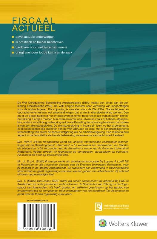 Wet DBA / Fiscaal actueel achterkant