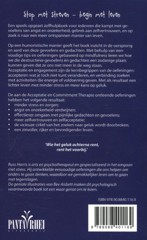 De valstrik van het geluk cartoonboek achterkant