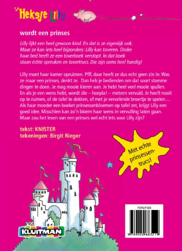 Heksje Lilly wordt een prinses / Heksje Lilly achterkant