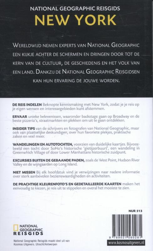 New York / National Geographic Reisgids achterkant