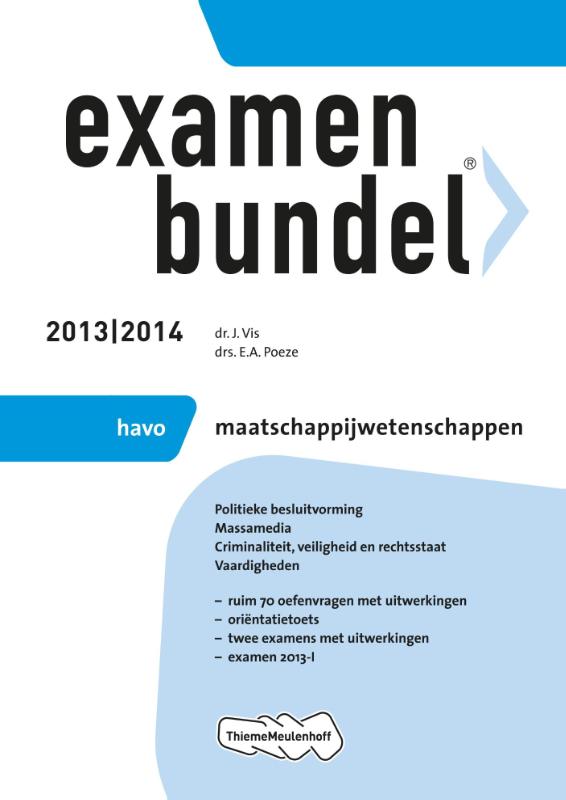 Examenbundel havo maatschappijwetenschap 2013/2014