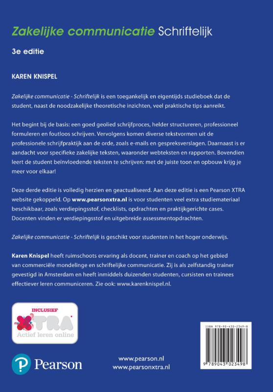 Zakelijke communicatie Schriftelijk achterkant