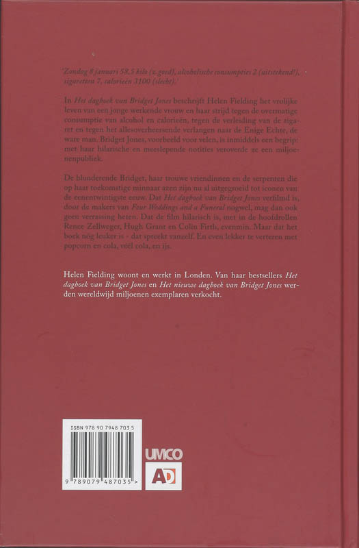 Het dagboek van Bridget Jones achterkant