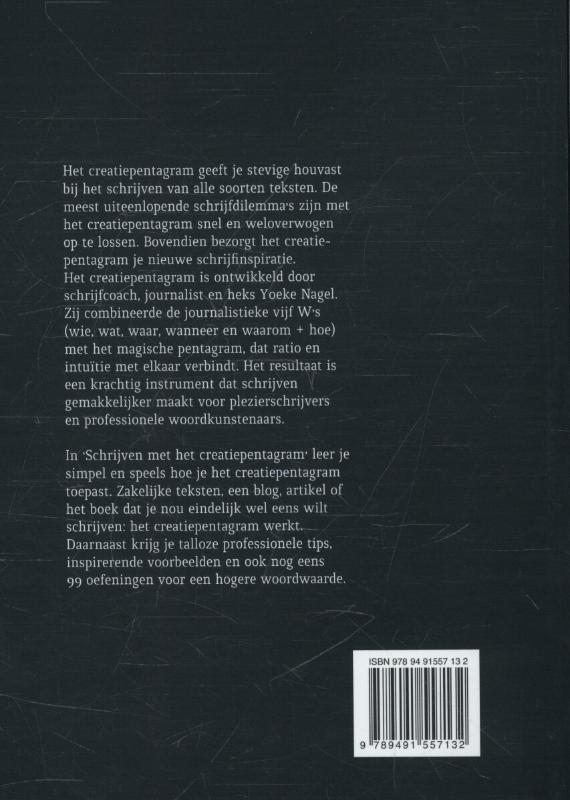 Schrijven met het creatiepentagram achterkant