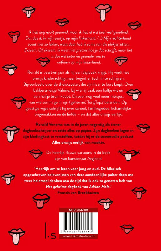 De jacht op een tongzoen / Mijn onwijs eerlijke puberdagboeken / 1 achterkant