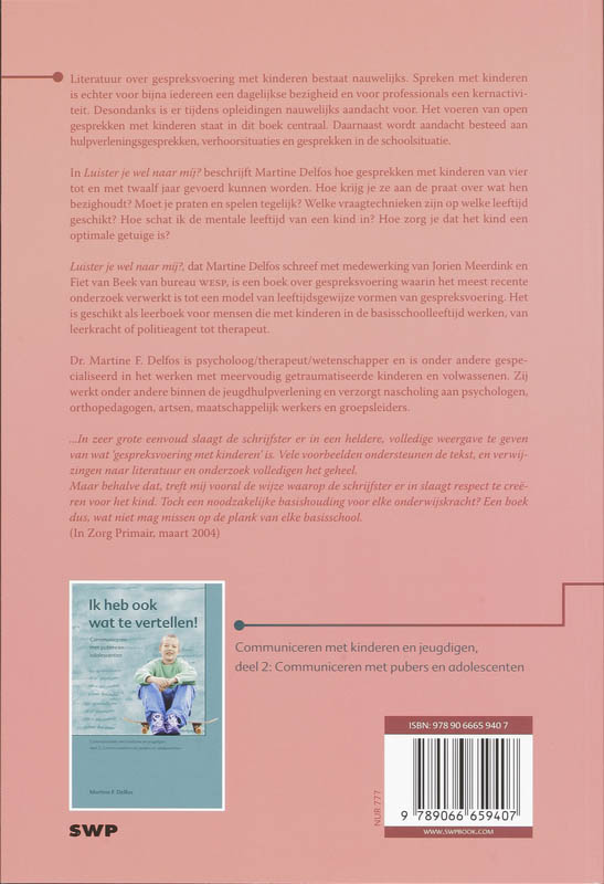 Luister je wel naar mij? / Communiceren met kinderen en jeugdigen / 1 achterkant