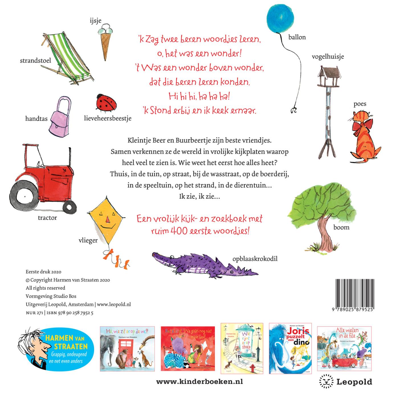 Ik zag twee beren woordjes leren achterkant