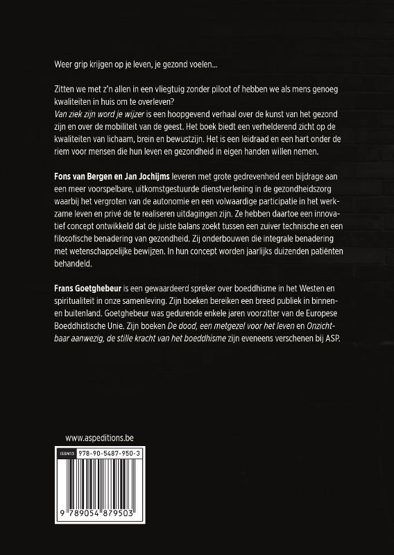 Van ziek zijn word je wijzer achterkant