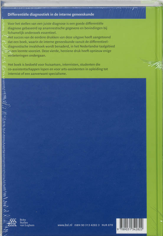 Differentiele diagnostiek in de interne geneeskunde achterkant