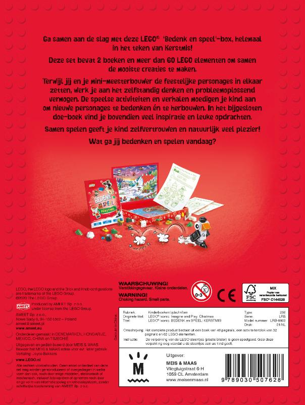 LEGO 3 -   LEGO Bedenk en Speel Kerstmis achterkant