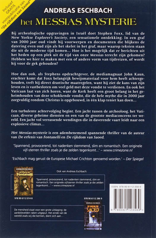 Het Messias-mysterie achterkant
