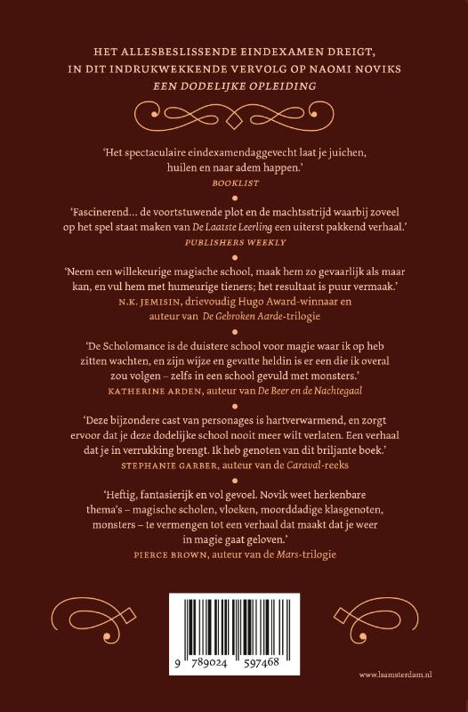 De Laatste Leerling / Scholomance / 2 achterkant