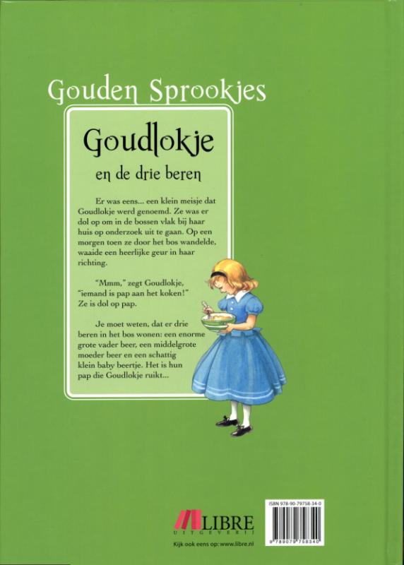 Goudlokje en de drie beren / Gouden Sprookjes achterkant