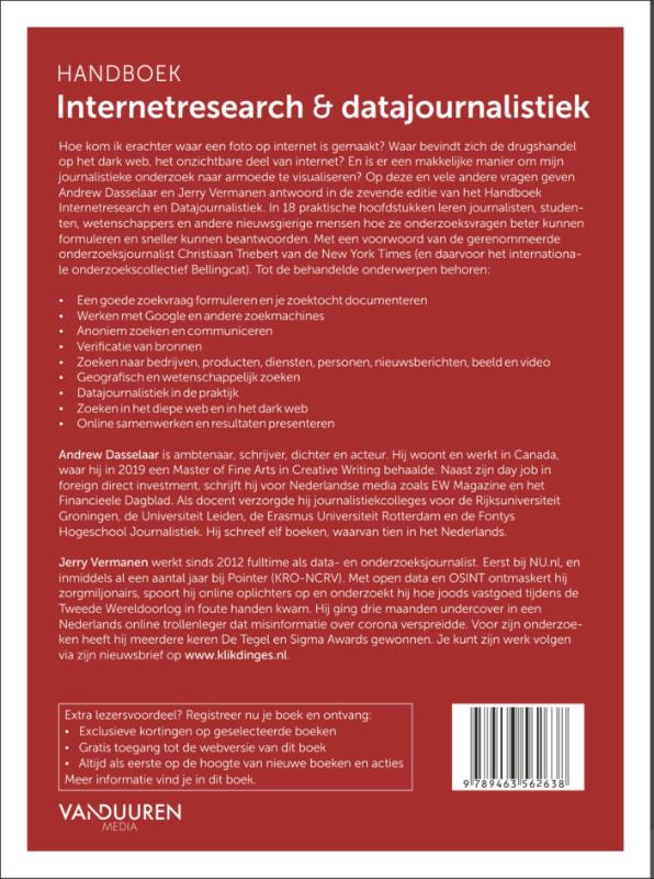 Handboek  -   Handboek Internetresearch & datajournalistiek, 7e editie achterkant