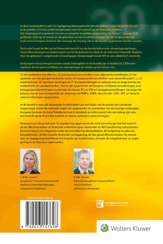 Wetgeving toezicht financiële markten 2020 achterkant