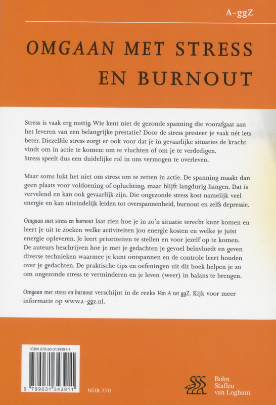 Van A tot ggZ  -   Omgaan met stress en burnout achterkant