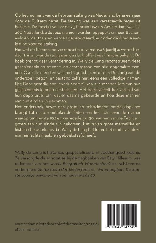 De razzia's van 22 en 23 februari 1941 in Amsterdam achterkant