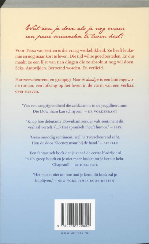 Voor ik doodga achterkant