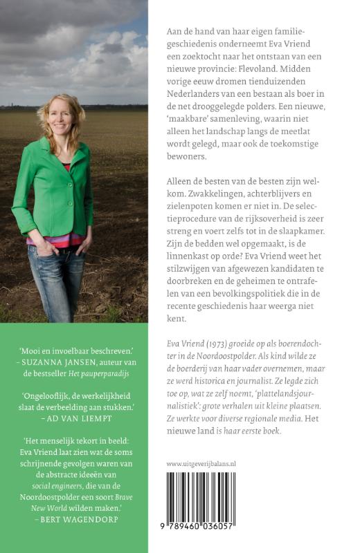 Het nieuwe land achterkant